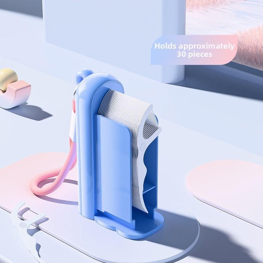 Dustproof Floss Stick Storage Box Press-on Floss Dispenser Automatic Pop Dental Floss Box Hotel