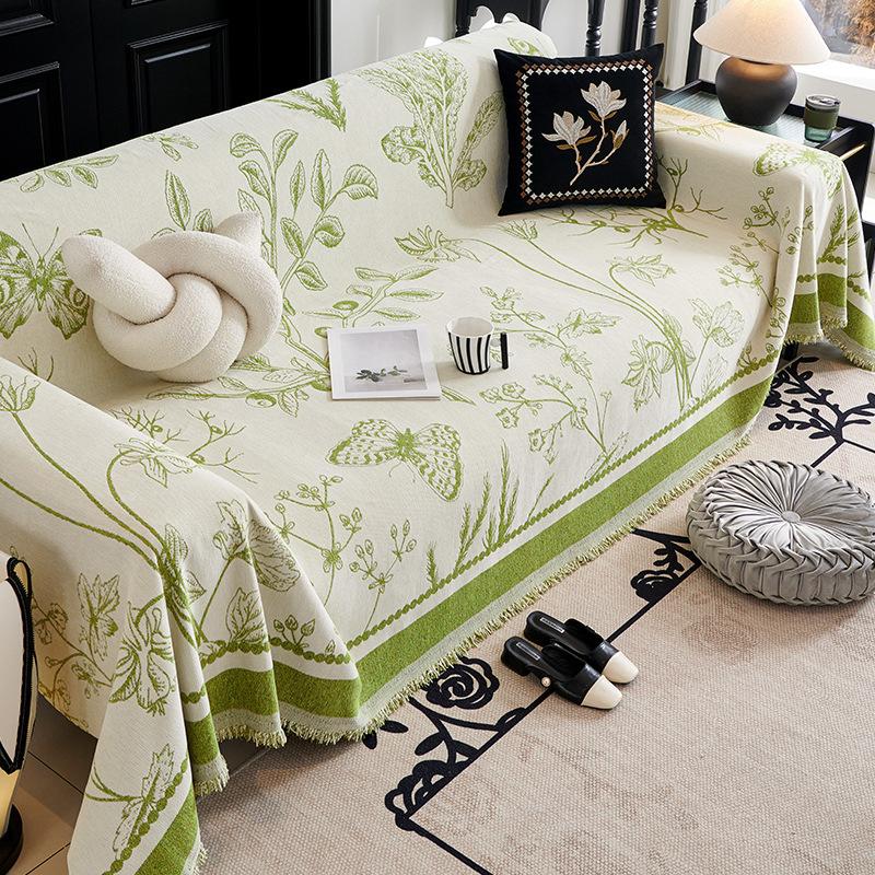 Retro French Sofa Towel Cover Cloth Full Covered Chenille Four Seasons Universal Light Luxury High Sense Sofa Cushion Cover