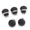 5pcs Black 12mm Waterproof Momentary On /Off Push Button Mini Round Switch