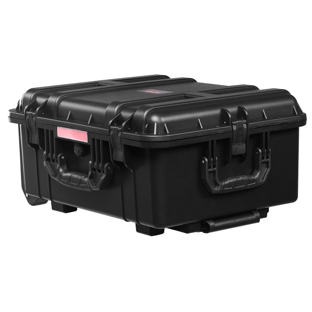 2.5 Cu.ft Weatherproof Hard Case Rolling Wheels & Retractable Handle Black