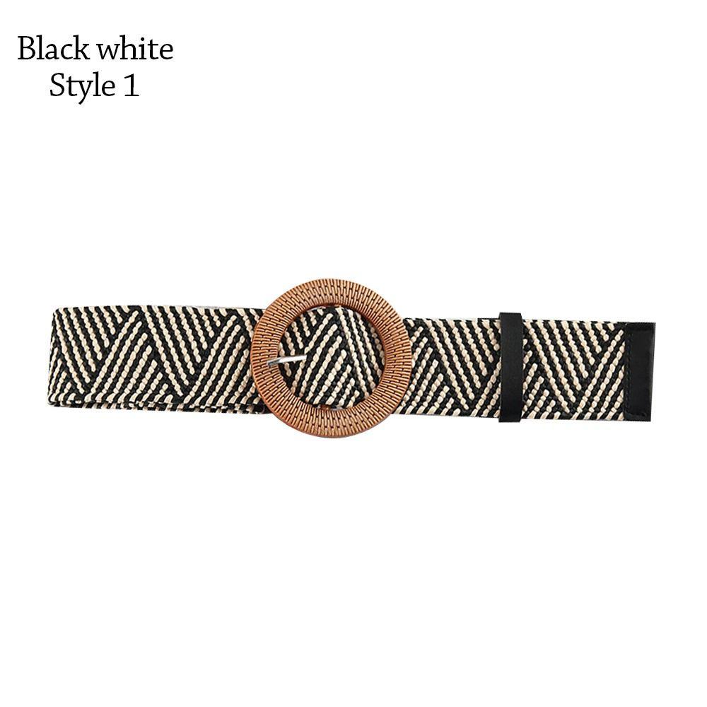 Женский богемный повседневный плетеный пояс на талию, соломенный пояс, широкий