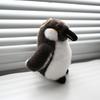 Реалистичный брелок-пингвин из мягкой игрушки с металлическим кольцом, мягкая игрушка-кукла, милый аксессуар для сумки, подарок для снятия стресса, для детей, любителей зоопарка