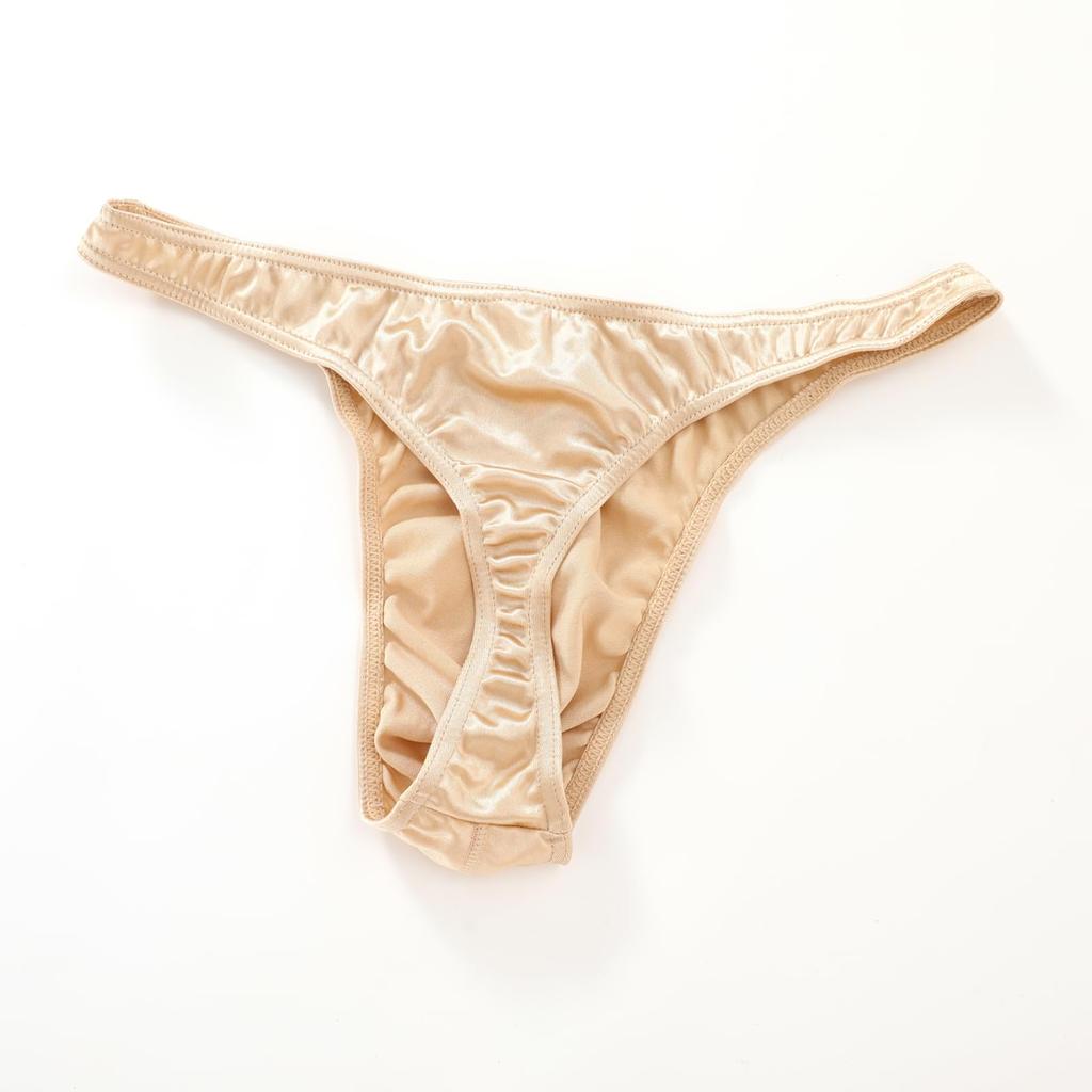 MIERSIDE Шелковистые Сатиновые Глянцевые Сексуальные Брифы Мужское Нижнее Белье из 4 предметов, Т-образная спинка, Мужское (Размер M, 0806-1)