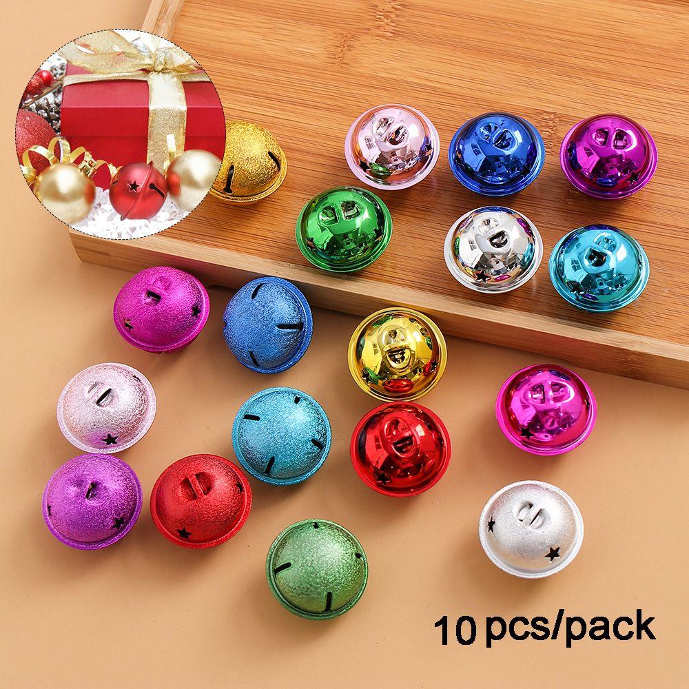 DIY Crafts Christmas Pendant Matte Bells Bright Iron Jingle Christmas Tree Decor Drop Ornaments