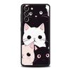 Милый Чехол для Телефона с Кошкой для Samsung Galaxy S24 S23 S22 S20 Ultra S21 FE 5G S10 S9 Plus S10E S8 Мягкий Силиконовый Чехол