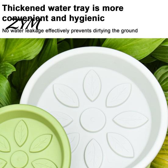 Nursery Pots for Green Plants Wavy Edge Planter with Saucer, Thickened Flower Pot Home Decor Drainage Holes, Modern Plant Indoor Outdoor Balcony