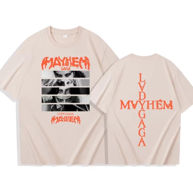 Футболка Lady Gaga Violent Tour Унисекс Летняя Новый Стиль Универсальная Повседневная Футболка Уличный Стиль