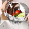 1pc Stainless Steel Water Filter Strainer Plate, Moon-shaped Water Filter for Fruits and Vegetables, Kitchen Tool