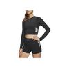 Casual Training Crew Neck Long Sleeve T-Shirt Women Tops Black BV4135-010