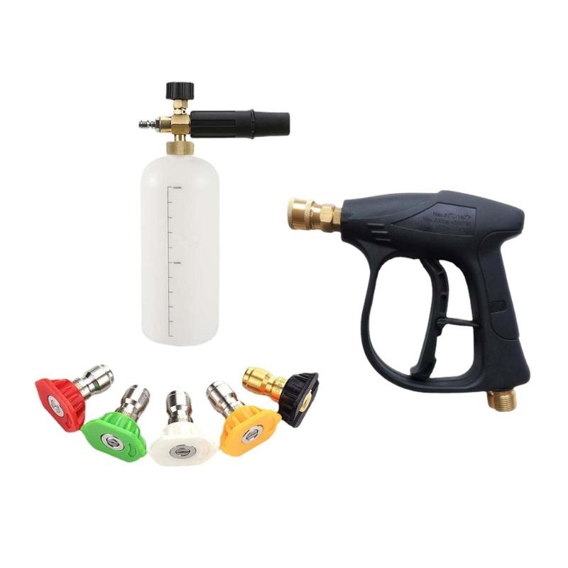 4350PSI Pressure Washer 1/4 In Quick Connector with Foam Cannon & Nozzle Tips 1 Liter Power Washer for Car Floor
