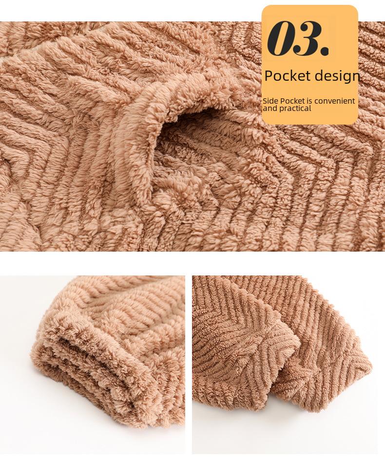 Парный комплект пижамы из кораллового флиса с рисунком - мужская и женская фланель на молнии для осени/зимы