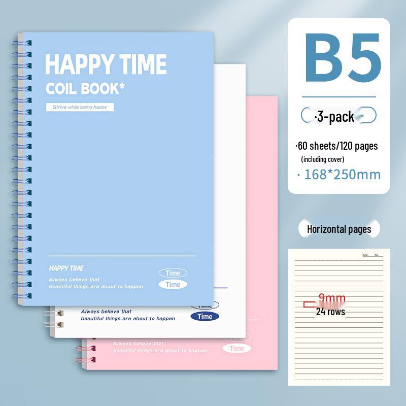 Цветной B5 блокнот на спирали: Высококачественный журнал формата А5 для учебы, записей и ведения дневника - Идеально подходит для студентов.