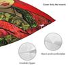 Geisha Japanese Square Pillowcase Polyester Linen Velvet Pattern Zip Decorative Pillow Case Sofa Seater Cushion Cover