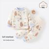 40g Baby Cotton Underwear & Pajama Set - High Waist, Belly Protection, Autumn/Winter Warmth