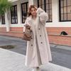 Women's European & American Style Long Fur & Mink Coat with Suit Collar