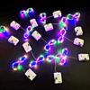 LED Copper Wire Light Button Battery Box Light Cake Bouquet Decorative Light String Adjustable Flashing Wreath Small Colored Lights