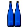 Синяя стеклянная бутылка для воды, 720 мл, Набор из 2 штук, Контейнеры для хранения и повторного наполнения, Сделано в Японии, Синяя бутылка СТЕКЛЯННАЯ БУТЫЛКА SA720PGCB2