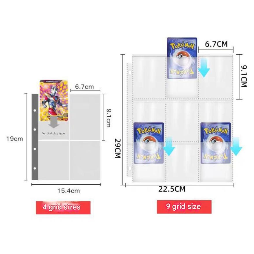 Card Album 4 Pocket Pages 50 Slots 400 Cards PU Leather Binder Collection