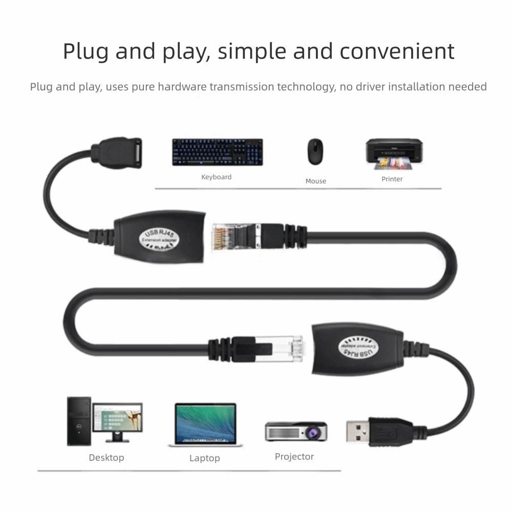 High Speed Ethernet Extension Extender USB 2.0 LAN Extension Adapter  Computers