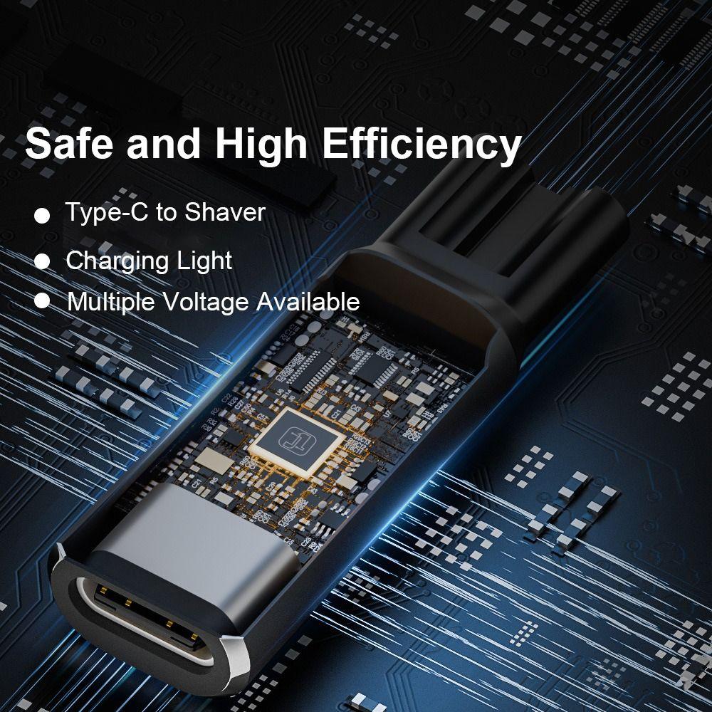 4.3V/5V/8V/15V Shaver Type-C Charging Converter Indicator Light Charge Connector for Philips