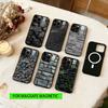 Минималистичный каменный чехол для телефона для iPhone 17, 16, 15, 14, 13, 12, 11 Plus, Pro, магнитный для Magsafe, беспроводная зарядка