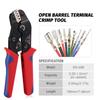 Инструмент для обжима клемм открытого типа с регулируемым храповым механизмом Набор инструментов для обжима