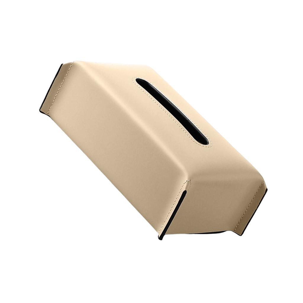 Коробка для салфеток из искусственной кожи, прямоугольный контейнер для бумажных полотенец, элегантный чехол для хранения салфеток, многоразовый диспенсер для салфеток