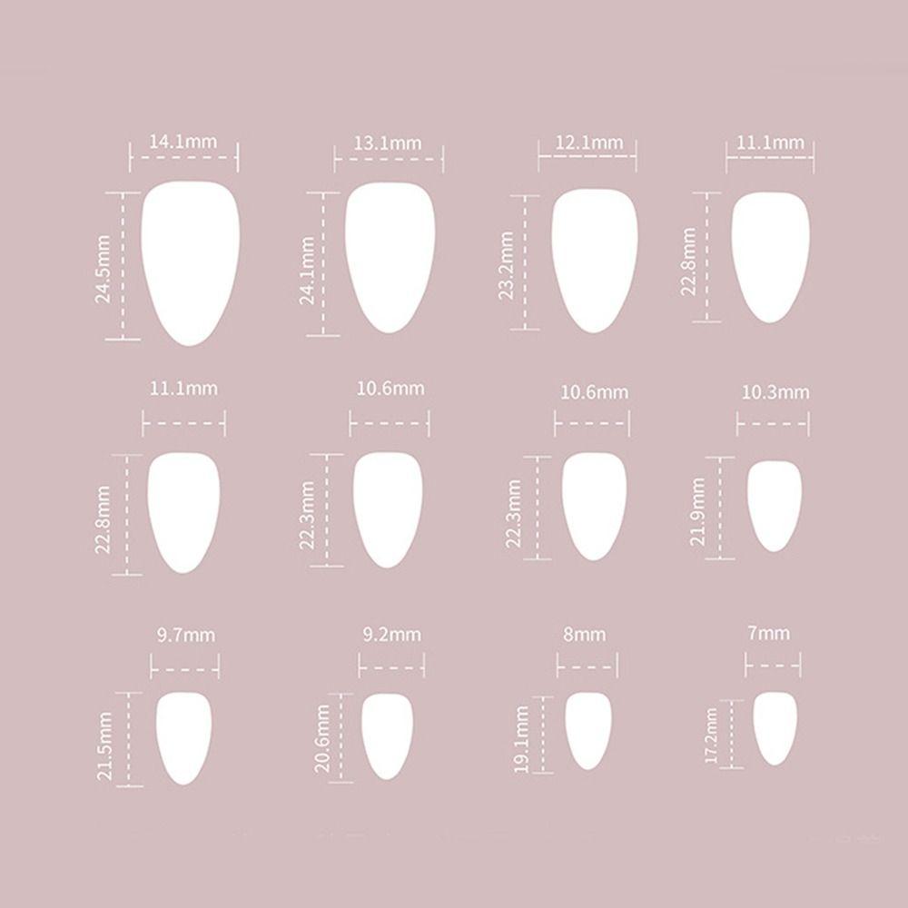 24pcs Star Butterfly Fake Nials Stiletto Ballerina Press on Nails Manicure French Nail Tips Women