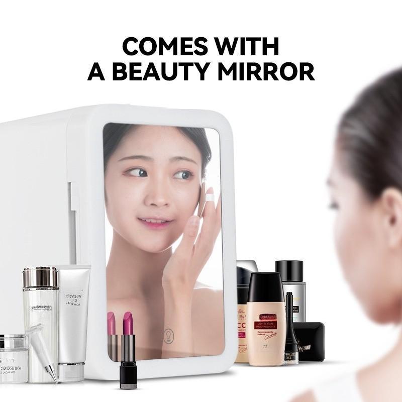 8 л Большая емкость Зеркальный Косметический Холодильник для Автомобиля Домашний Мини-Холодильник Маска для Красоты Уход за Кожей Косметика Мини-Холодильник