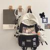 Nylon Canvas Schoolbag College Style School Bag Simple Large Capacity Backpack  Girl