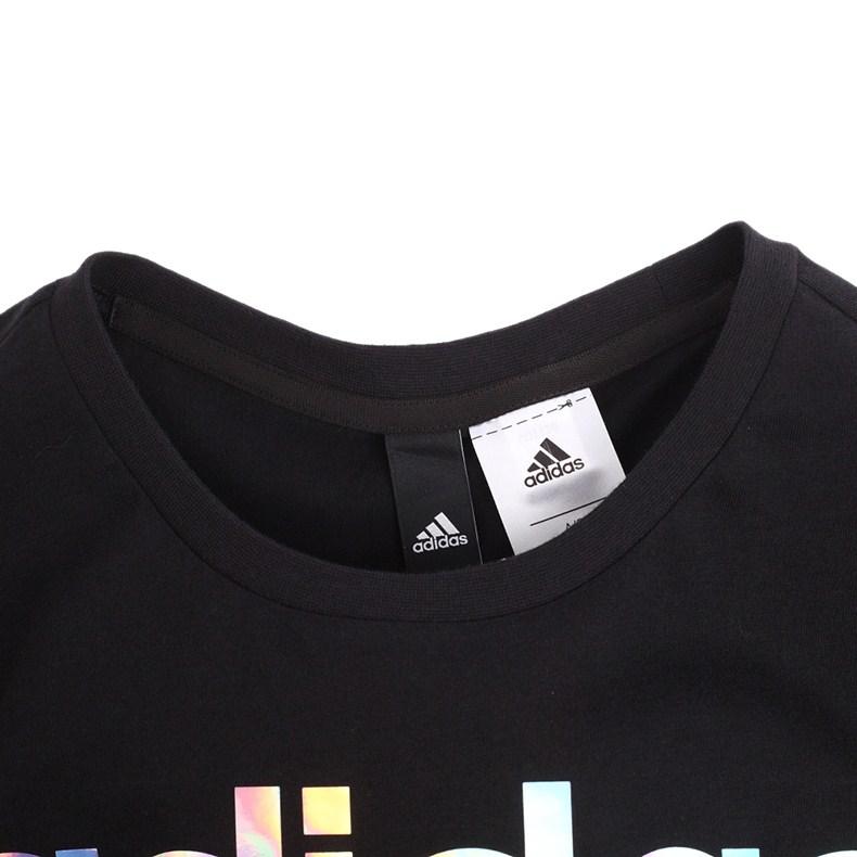 Adidas T Shirts Women's Black Crew Neck Moderate CD1120