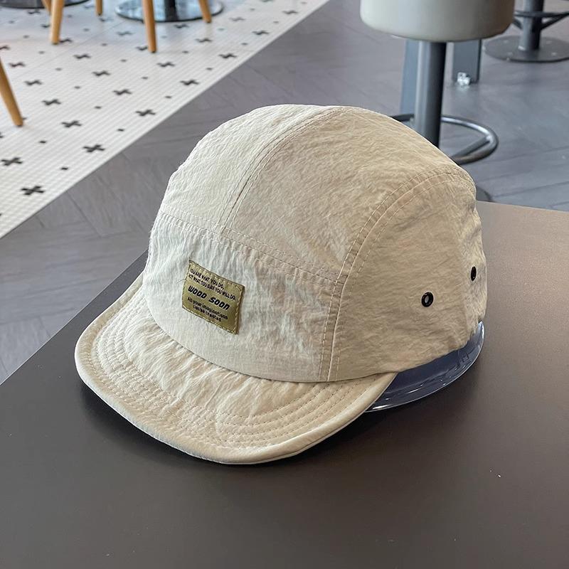 Summer Quick Dry Hat Women Men Retro Hip Hop Letter Baseball Cap Solid Color Adjustable Soft Top Unisex Sun Hats
