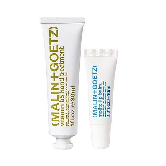 MALIN+GOETZ Holiday Hand & Lip Balm Set (Hand Treatment Bergamot 30ml + Mojito Lip Balm 10ml)
