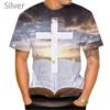 Fashion God Graphic T Shirts Summer Short Sleeve Unisex's Clothing Round Neck Cross 3d Printed T-shirt Christian Jesus Unisexs Clothes