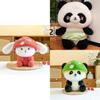 Adorable Mushroom Panda Plush Toy Perfect Gift For Children And Girls 25cm