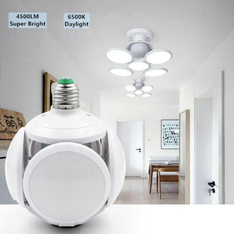 1PC Super Bright LED Bulb Deformable Garage Ceiling Lights E27 40W Football Light