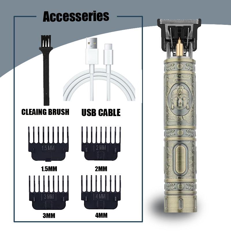 Профессиональная электрическая машинка для стрижки волос T9 USB Беспроводной триммер для бороды Набор для стрижки и ухода Машинка для стрижки волос для стилистов