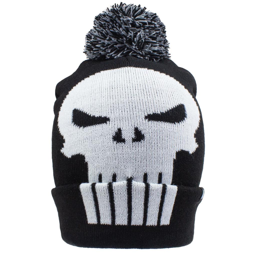 The Punisher Pom Pom Skull Beanie