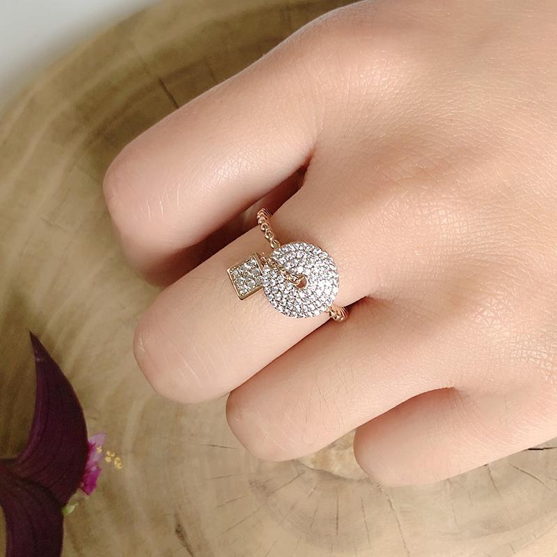 Kinel Роскошные циркониевые кольца с полным покрытием для женщин, кольцо уникального дизайна