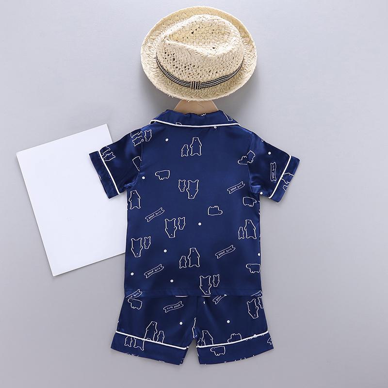 Детские пижамы, летняя футболка с короткими рукавами + шорты, повседневный комплект, детские пижамы, пижамы для мальчиков и девочек, детские пижамы, одежда для сна от 1 до 6 лет