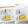 Kitchen Desktop Dish Towel Cleaning Sponge Holder Groove Organizer Storage Rack