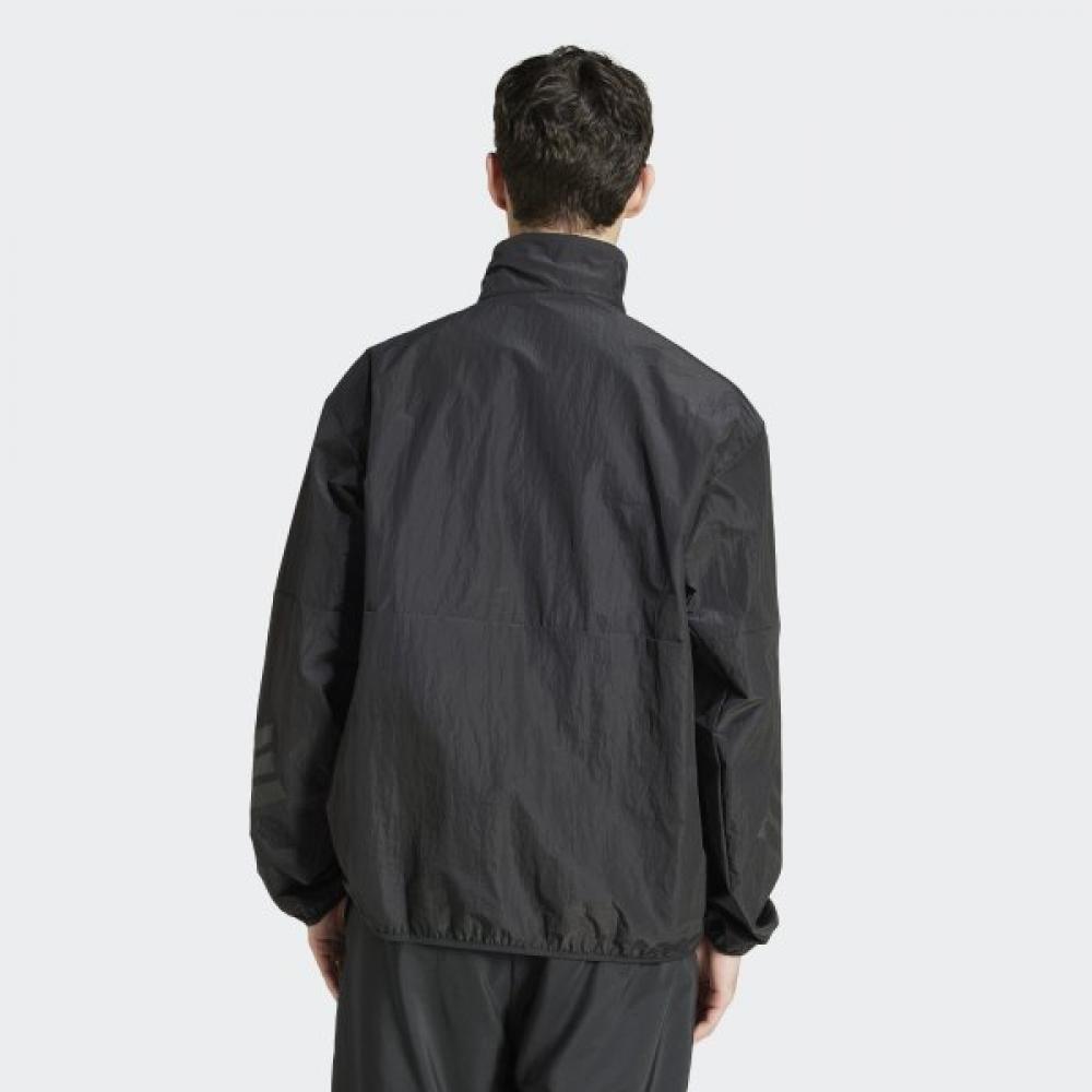 Adidas Мужская толстовка Future Icon 3S Woven Half Zip с капюшоном, ветровка, черная