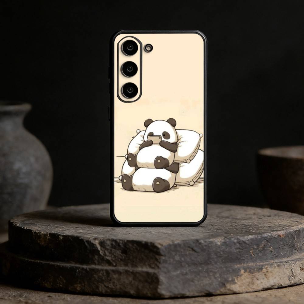 Funny P-Pandas Phone Case For Samsung Galaxy A91,80,73,72 ,71,53,52,32 ,31,22,21s,20,Soft Black Case