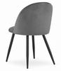 BELLO chair - dark gray velvet / black legs x 2