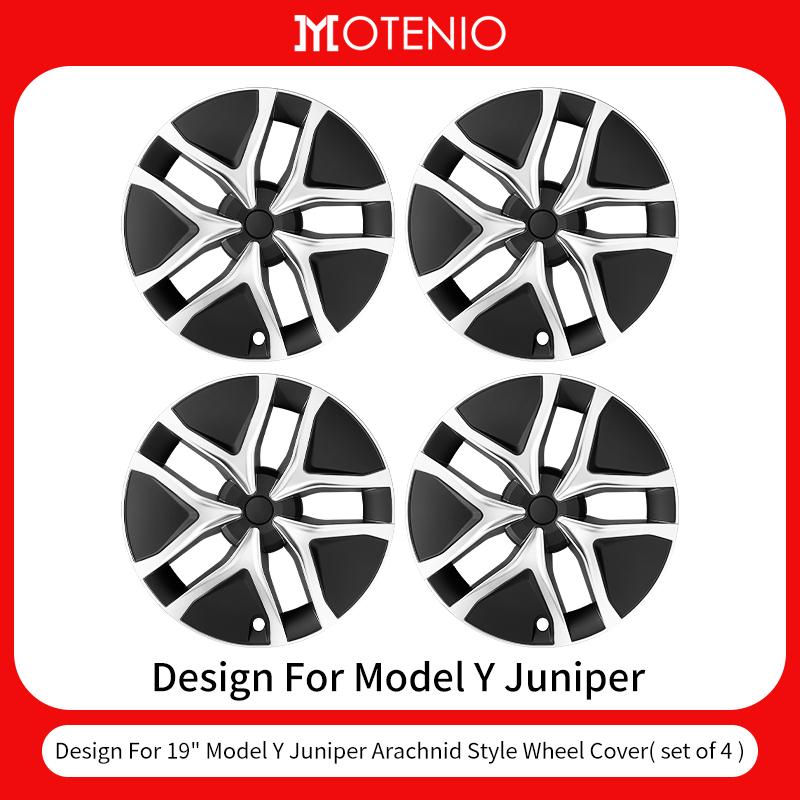 4pcs for Tesla Model Y 2025-2026 Juniper 19 inch Web Hub Caps Car Hub Caps Full Rim Covers Replacement Wheel Cover Accessories