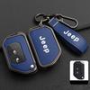 Fashion Remote Car Key Case Cover Shell Fob Protector Bag For Jeep Wrangler Gladiator JL JLU Rubicon Sahara JLU JT 2018-2022 AJV1