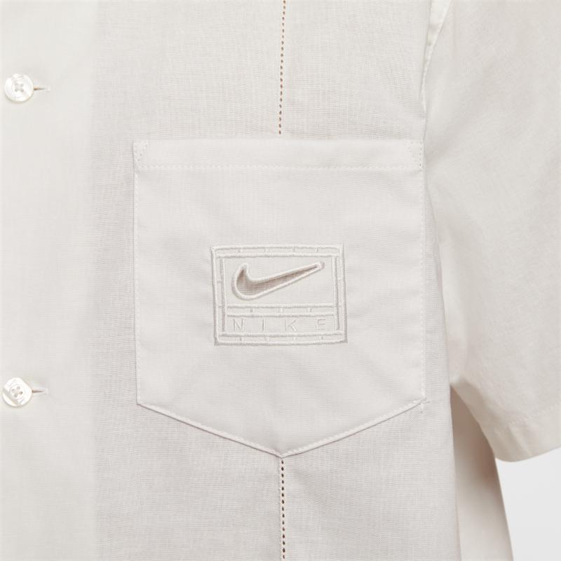 Nike Спортивные рубашки унисекс Фантомный серый Белый воротник Умеренные IH8663-030