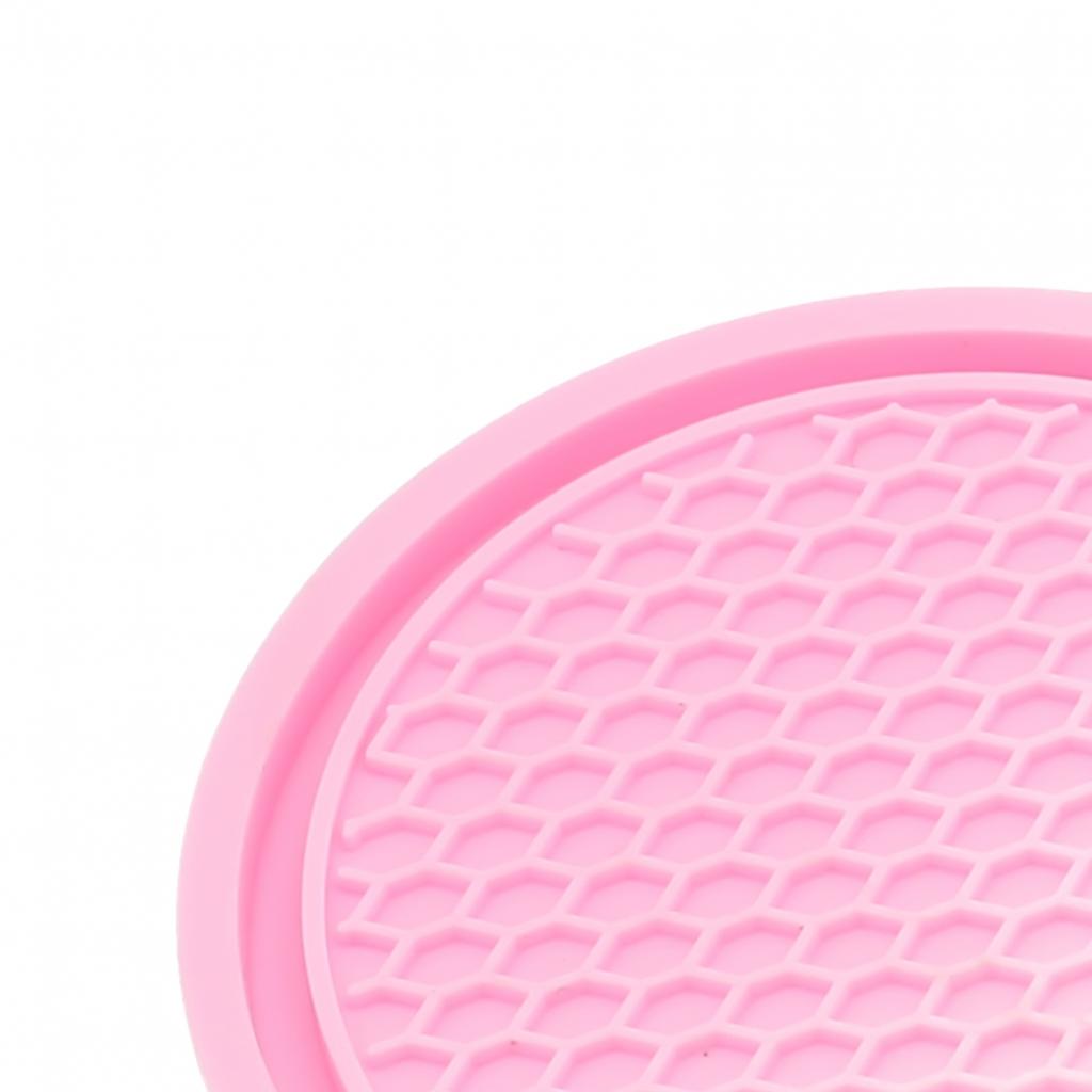 Мягкий коврик для чашки с клеем, противоскользящая портативная подставка для 2 шт. автомобильных подстаканников