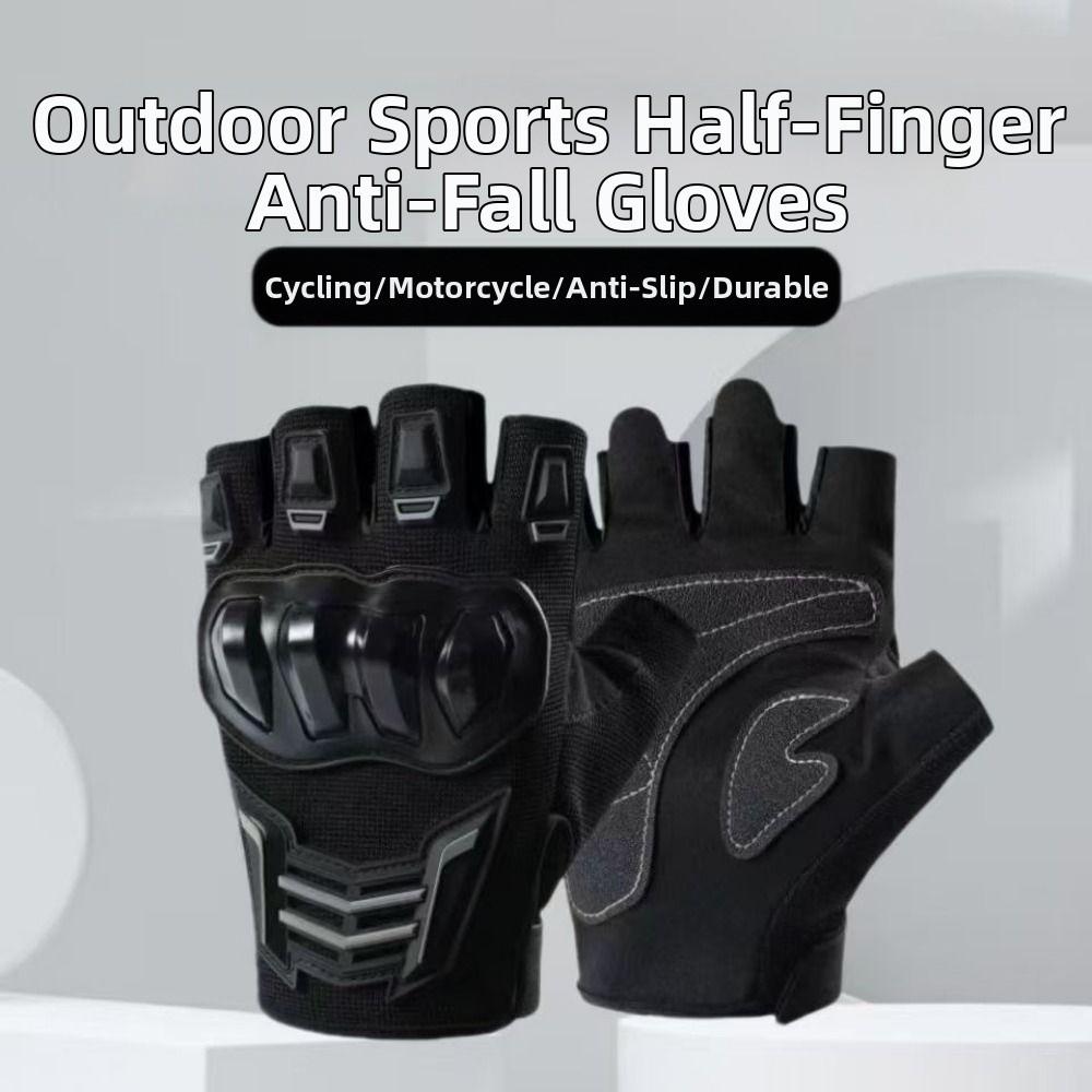 Anti-Slip Half Finger Gloves Wear Resistant Bicycle Gloves Motorcycle Gloves Electric Bike