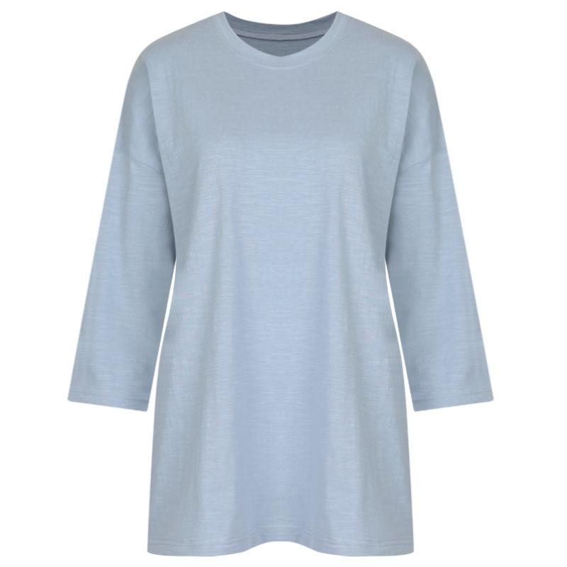 Shop Loose FiT Slub Box 3 4 Sleeve CoTTon T shirT Black Dai Wsh 1012